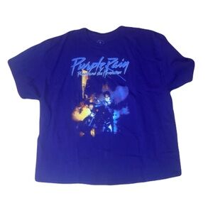 Purple Rain Graphic Tee - Purple and Blue